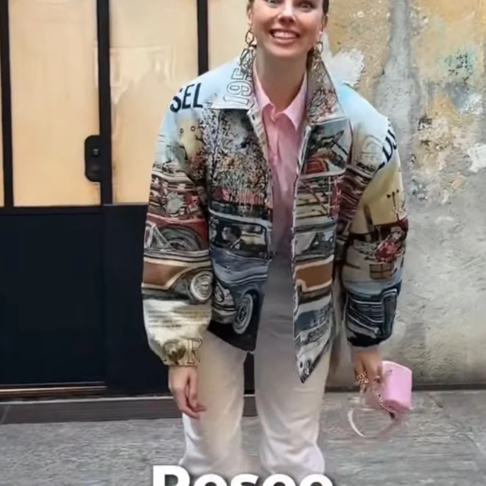 ZARA FORD © JACQUARD PUFFER JACKET LARGE - Picture 3 of 12